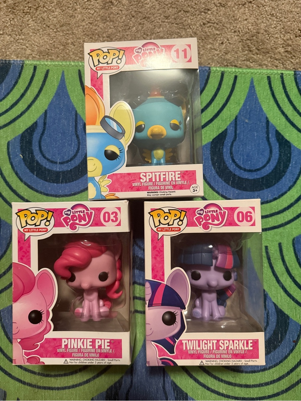 Funko Pop! My Little Pony Spitfire, Pinkie Pie & Twilight Sparkle vinyl figures